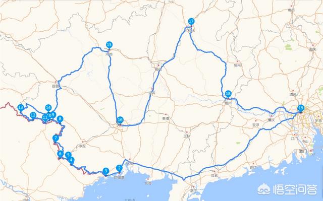 广东周边的省市有什么好线路和地点推荐？自驾游十五天？