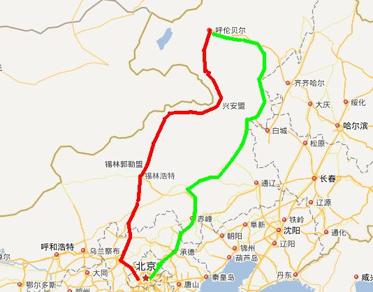 能否推荐一下国庆节北京到呼伦贝尔的自驾路线？